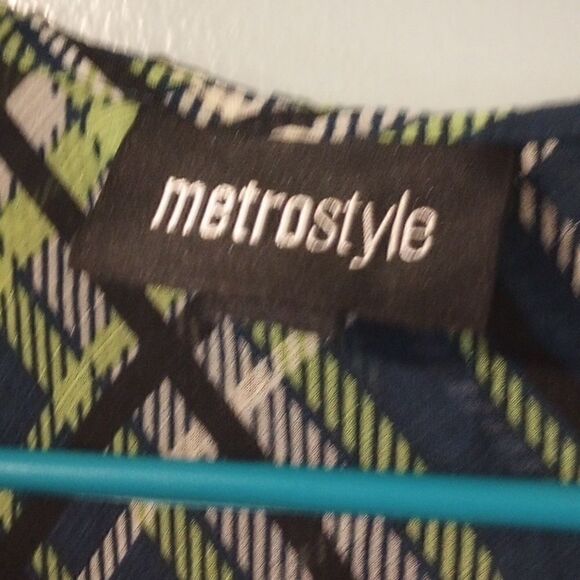 Sheer plaid shirt sleeve blouse with ruffle detailing - Picture 8 of 12